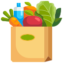 Shopping bag icon for groceries